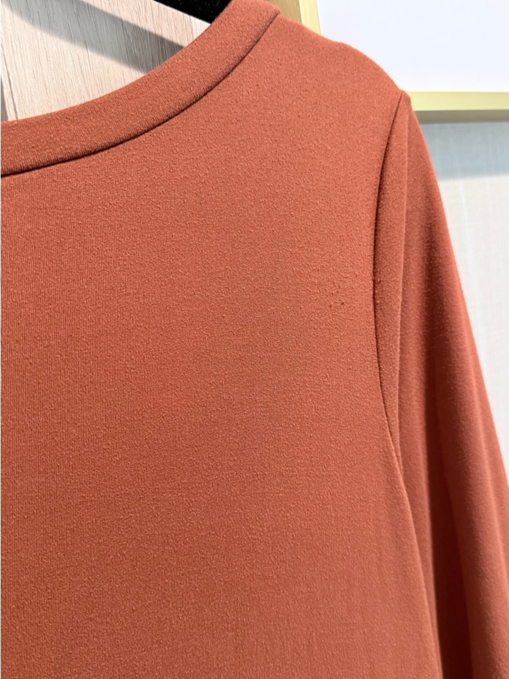 Womens Rust Ruffle High-Low Dress - Picture 4 of 4